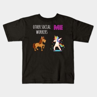 unicorn social worker, Funny Social Worker Gift Kids T-Shirt